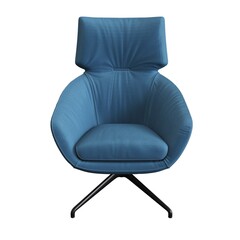 Naklejka premium armchair isolated on white background, comfortable furniture for home interior, 3D illustration, cg render