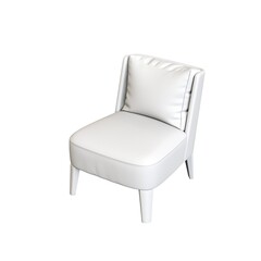 armchair isolated on white background, comfortable furniture for home interior, 3D illustration, cg render