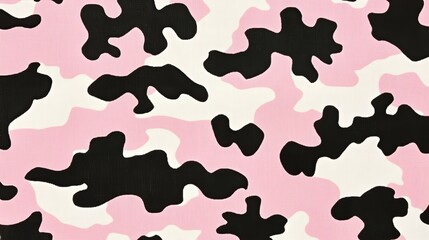 Stylish Pink and Black Camouflage Pattern Design