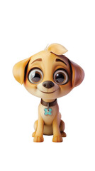 Adorable sweet puppy dog on white background