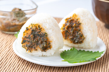 大葉味噌　紫蘇味噌　おにぎり