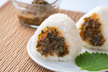 大葉味噌　紫蘇味噌　おにぎり