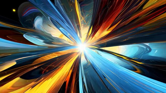 Abstract fractal image for creative design of primary colors.