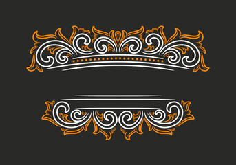 Vintage frame with ornament 