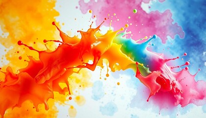 Obraz premium rainbow splash,watercolor,spray-paint style,background