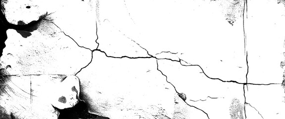 Vector cracked texture with cracks and scratches wall.