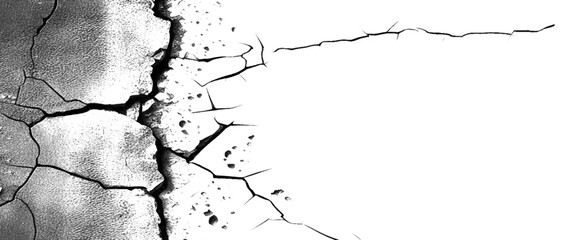 Vector cracked Concrete or with grunge texture grunge texture of rough wall transparent rustic and grunge black and white texture.