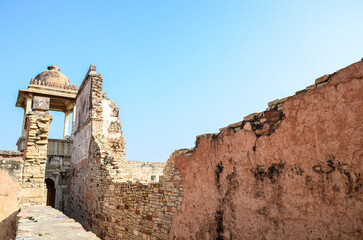 A Portion of the Chittorgarh fort in Rajasthan, India