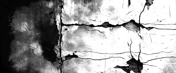 Vector cracked Concrete or with grunge texture grunge texture of rough wall transparent rustic and grunge black and white texture.
