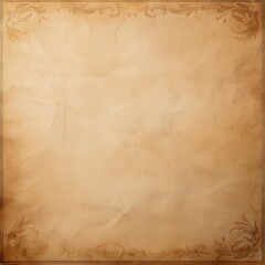 Vintage textured background with elegant floral pattern framing a warm beige surface, ideal for overlays or backgrounds