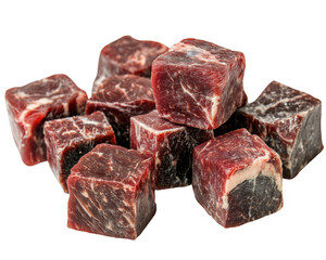 Cubes of Raw Beef