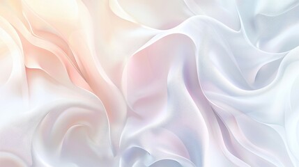 Obraz premium A soft, flowing fabric creates waves of pastel colors under gentle sunlight