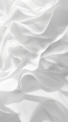 Obraz premium Flowing layers of soft white fabric catch natural light, creating a delicate ambiance indoors