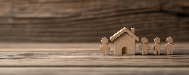 Obraz premium Checklist document with a family photo, checklist, home loan for new home