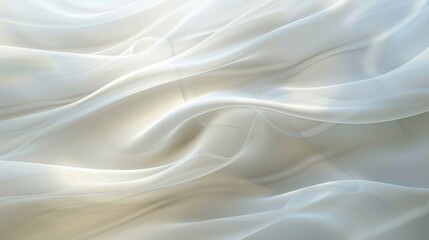 Obraz premium Delicate fabric billows softly, reflecting light and casting gentle shadows in a serene outdoor setting