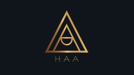 Golden "A" Lettermark Logo with "HAA" Text Below