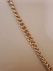 close up of golden chain