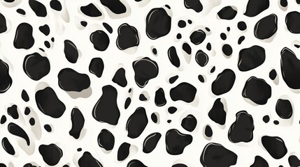 Abstract Black and White Spot Pattern Design