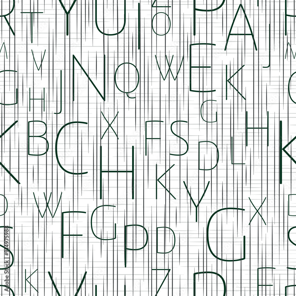 Poster abstract background with alphabet	