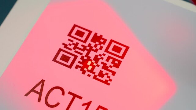 Close up wireless barcode reader to read barcode with red laser light to check the accuracy of barcode. Logistics, Import.
