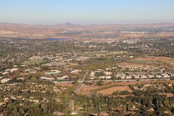 Views into San Ramon and Livermore Valleys at Golden Hour