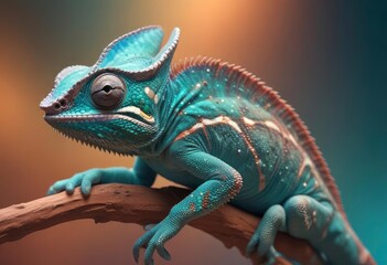 Obraz premium Chameleon background , ai