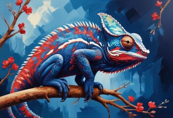 Fototapeta premium Chameleon background , ai