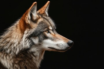 Naklejka premium A grey wolf Canis lupus , ai