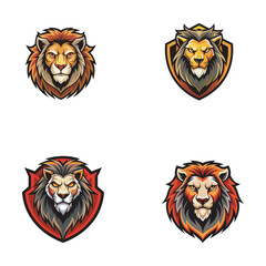 set of lion head