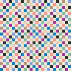  Vibrant pixelated mosaic of multicolored squares in a random grid pattern, evoking retro digital aesthetics. Perfect for modern, abstract, and tech-themed designs