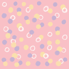 Playful Pink, Purple, and Yellow Circles
