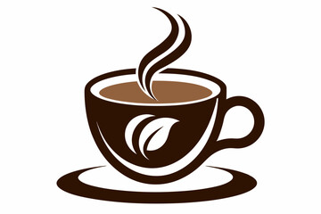 Obraz premium cup for a cafe with curvy and dynamic line vector art, coffee cup vector illustration