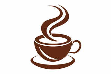 
cup for a cafe with curvy and dynamic line vector art, coffee cup vector illustration