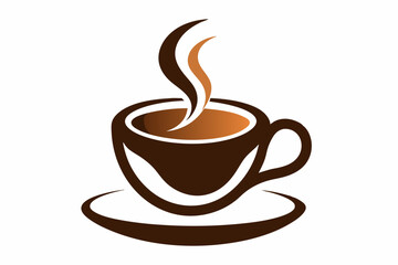 Obraz premium cup for a cafe with curvy and dynamic line vector art, coffee cup vector illustration