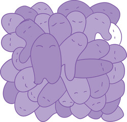 Cute vactor sleeping character