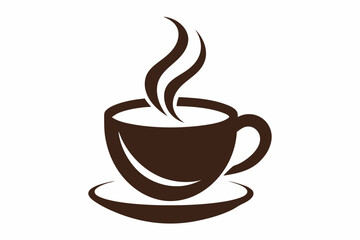 
cup for a cafe with curvy and dynamic line vector art, coffee cup vector illustration