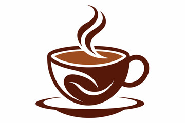 
cup for a cafe with curvy and dynamic line vector art, coffee cup vector illustration