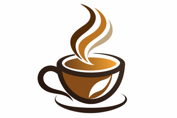 
cup for a cafe with curvy and dynamic line vector art, coffee cup vector illustration