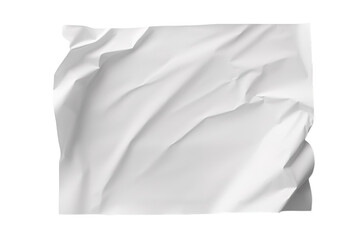 Obraz premium Delicate Creases of White Fabric Illuminated by Soft Morning Light in a Cozy Studio on Transparent PNG Background.