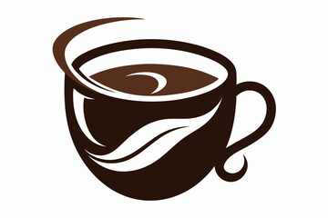 
cup for a cafe with curvy and dynamic line vector art, coffee cup vector illustration