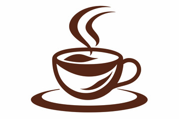 
cup for a cafe with curvy and dynamic line vector art, coffee cup vector illustration
