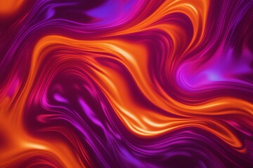 Obraz premium A holographic fluid background with colours of orange, magenta, and deep purple