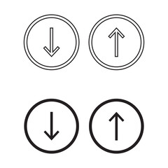 up down arrow navigation direction vector eps 10