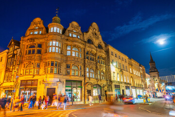 Obraz premium Old town of Oxford city, cityscape of England