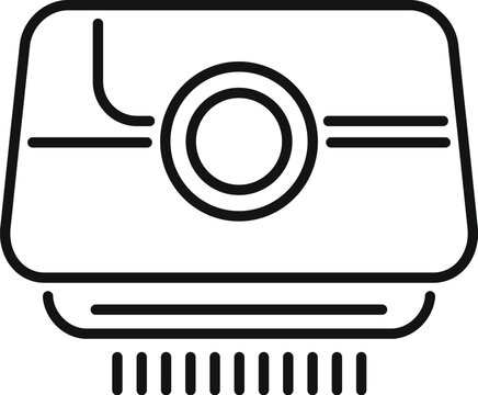 recommend clip art: Simple line art icon of an air conditioner blowing cool air, perfect for representing air conditioning and cooling systems