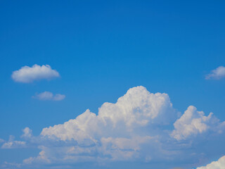 夏の青空と綺麗な白雲の風景