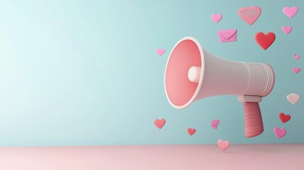 Influencer endorsements, social media partnerships, 3D illustration, modern advertising concept, copy space.