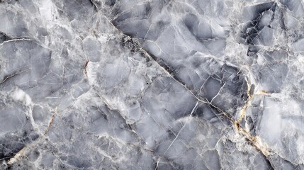 Close-up of Grey and White Marble with Intricate Veining