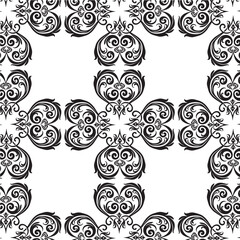 beautiful mandala style love flower heart box pattern design on black and white background tattoo seamless pattern background high quality uniform for prints