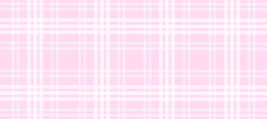 Pink and white plaid fabric texture background